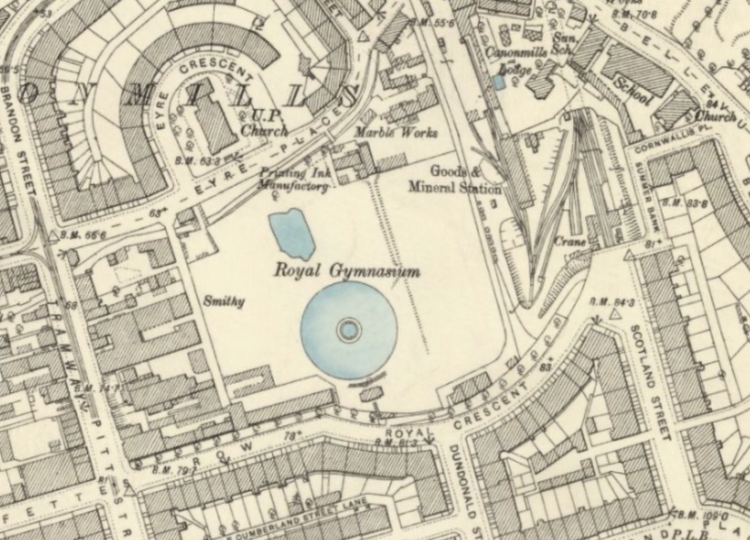 Edinburgh - Royal Patent Gymnasium : Map credit National Library of Scotland